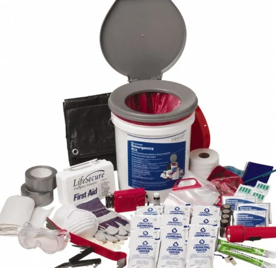 Emergency Prep Kits: Kit Type: Earthquake Survival; Container Type: Bag; Container Material: Polyester
