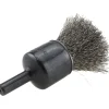 End Brushes: 3/4" Dia, Stainless Steel, Crimped Wire