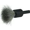 End Brushes: 1/2" Dia, Stainless Steel, Crimped Wire