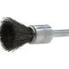 End Brushes: 1/2" Dia, Steel, Crimped Wire