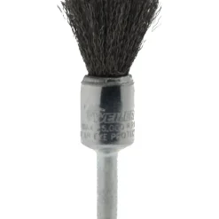 End Brushes: 1/2" Dia, Steel, Crimped Wire