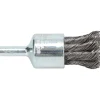 End Brushes: 3/4" Dia, Steel, Knotted Wire