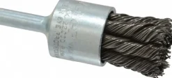 End Brushes: 3/4" Dia, Steel, Knotted Wire