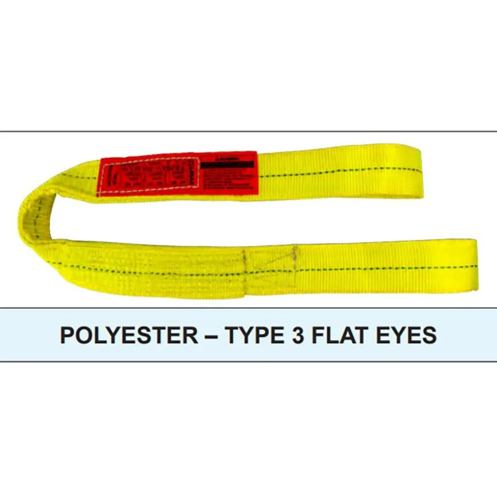 Endless, Type 5 Web Sling: 3' Long, 1" Wide, 3200 lb Vertical Capacity, Polyester