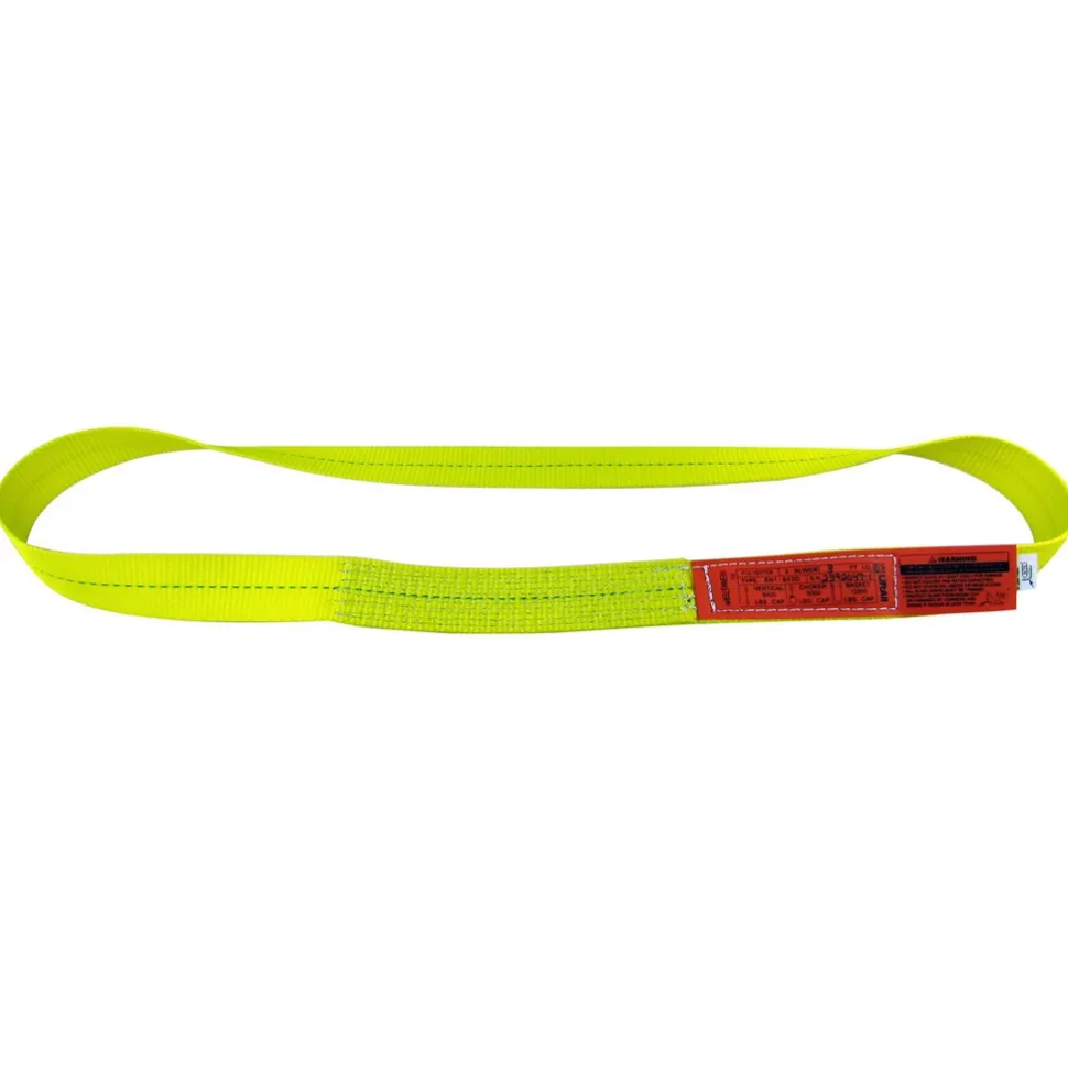 Endless, Type 5 Web Sling: 6' Long, 1" Wide, 3200 lb Vertical Capacity, Polyester