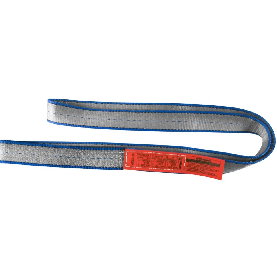 Endless, Type 5 Web Sling: 4' Long, 1" Wide, 3200 lb Vertical Capacity, Polyester
