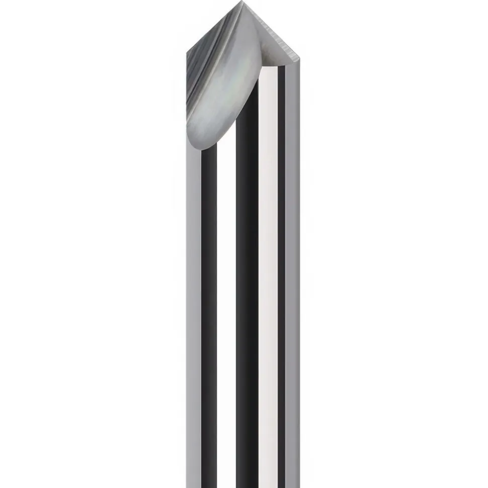 Engraving Cutter: 60 °, 3/16" Dia, Pointed, Solid Carbide