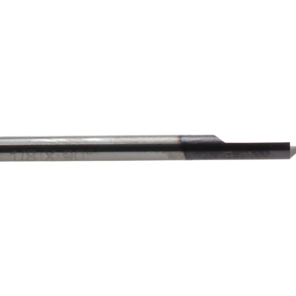 Engraving Cutter: 90 °, 1/8" Dia, Pointed, Solid Carbide