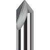 Engraving Cutter: 90 °, 1/8" Dia, Pointed, Solid Carbide