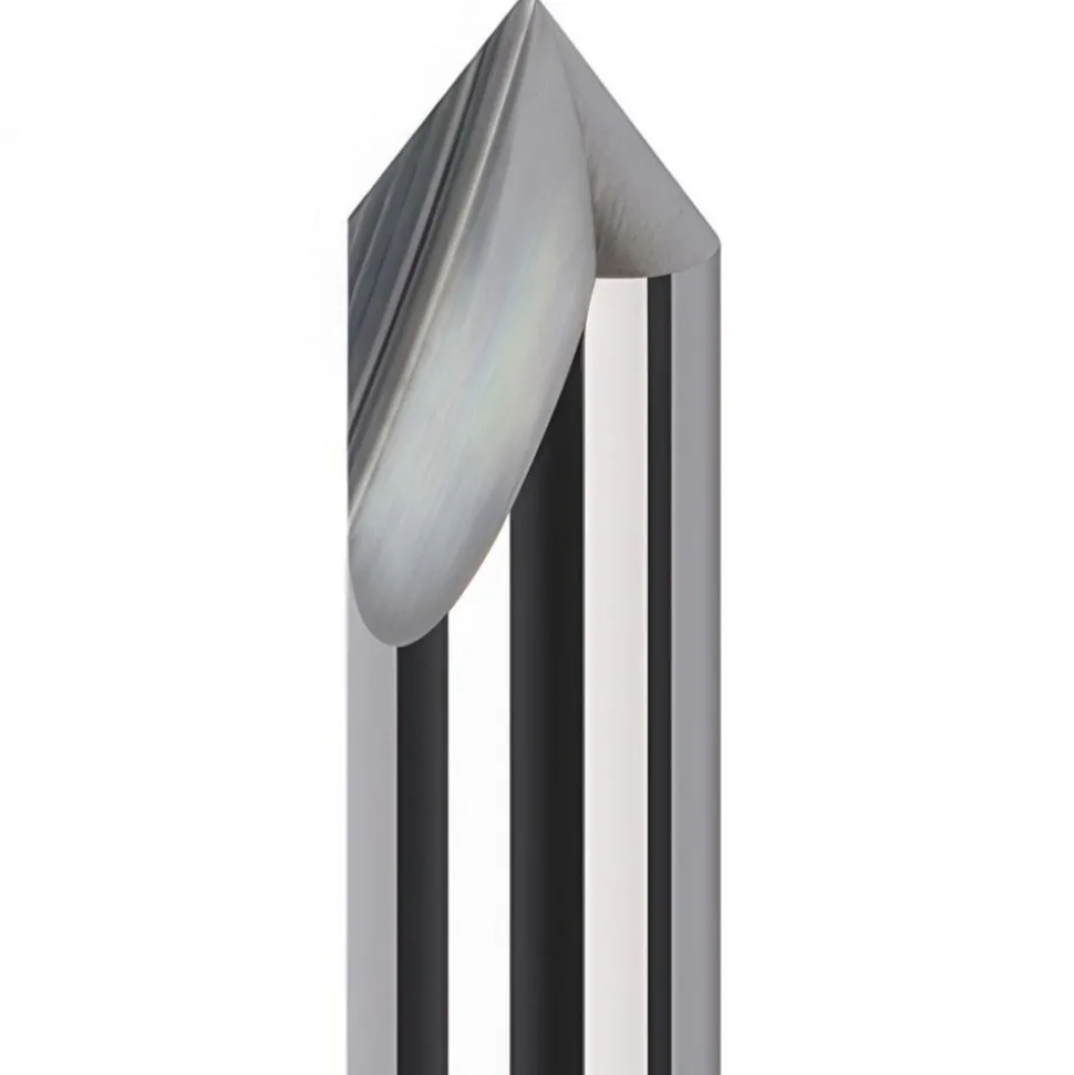 Engraving Cutter: 90 °, 1/8" Dia, Pointed, Solid Carbide