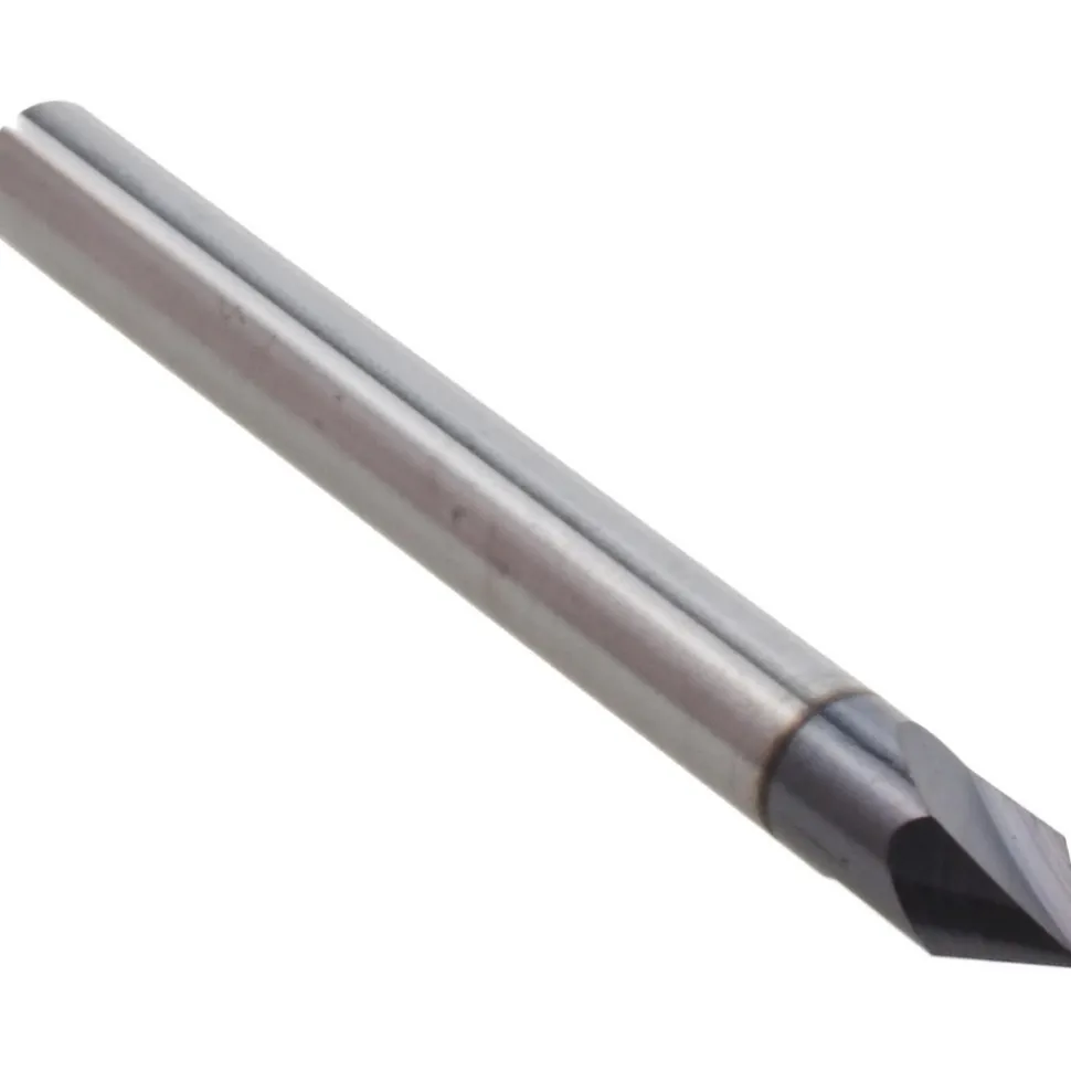 Engraving Cutter: 60 °, 3/16" Dia, Pointed, Solid Carbide