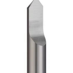 Engraving Cutter: 1/8" Dia, 0.008" Tip Dia, Tipped Off Point, Solid Carbide