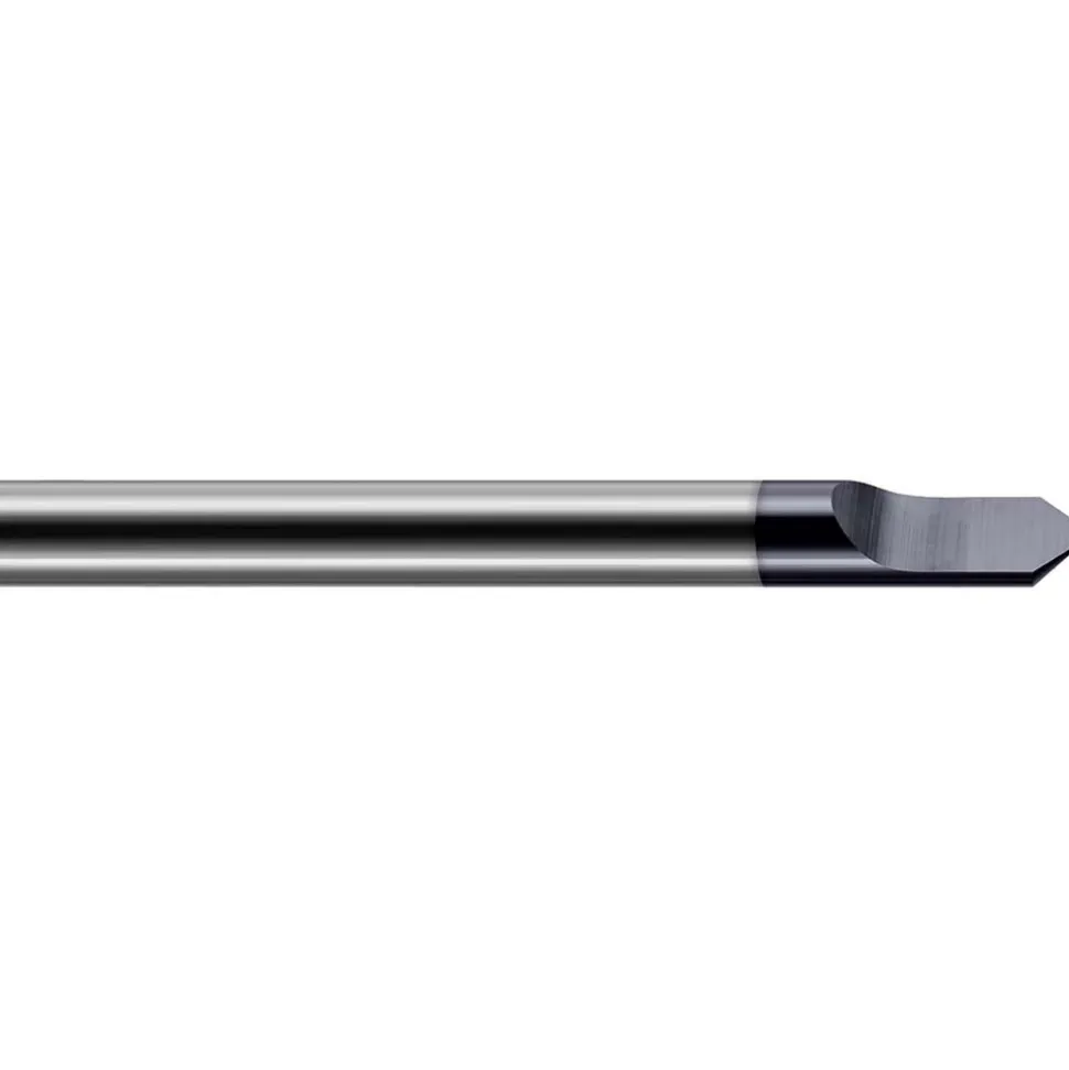 Engraving Cutter: 90 °, 1/8" Dia, 0.01" Tip Dia, Tipped Off Point, Solid Carbide
