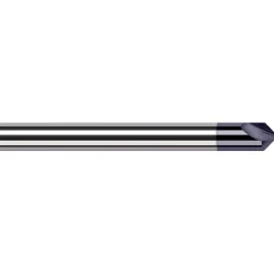 Engraving Cutter: 60 °, 1/8" Dia, Tip Radius Point, Solid Carbide