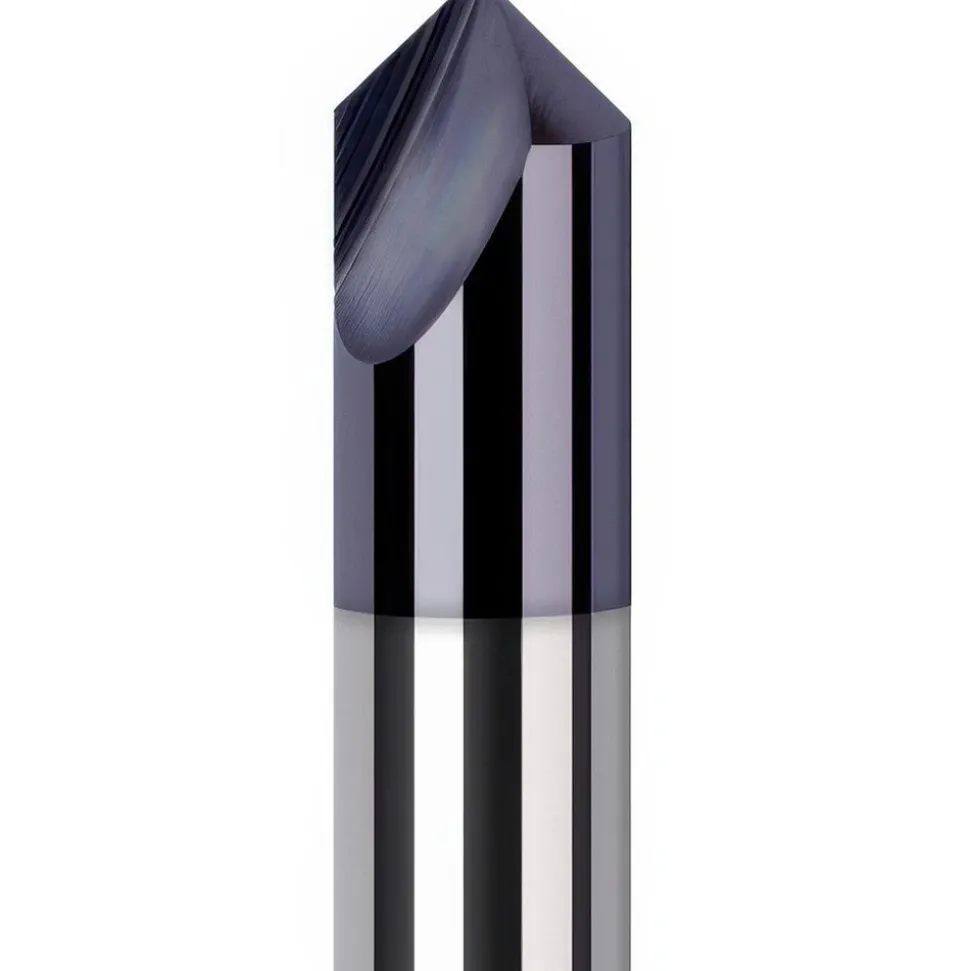Engraving Cutter: 60 °, 1/8" Dia, Tip Radius Point, Solid Carbide