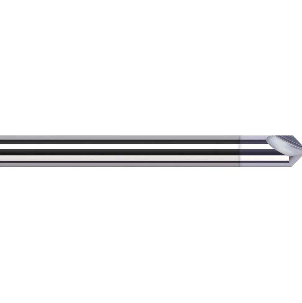Engraving Cutter: 60 °, 1/8" Dia, Tip Radius Point, Solid Carbide