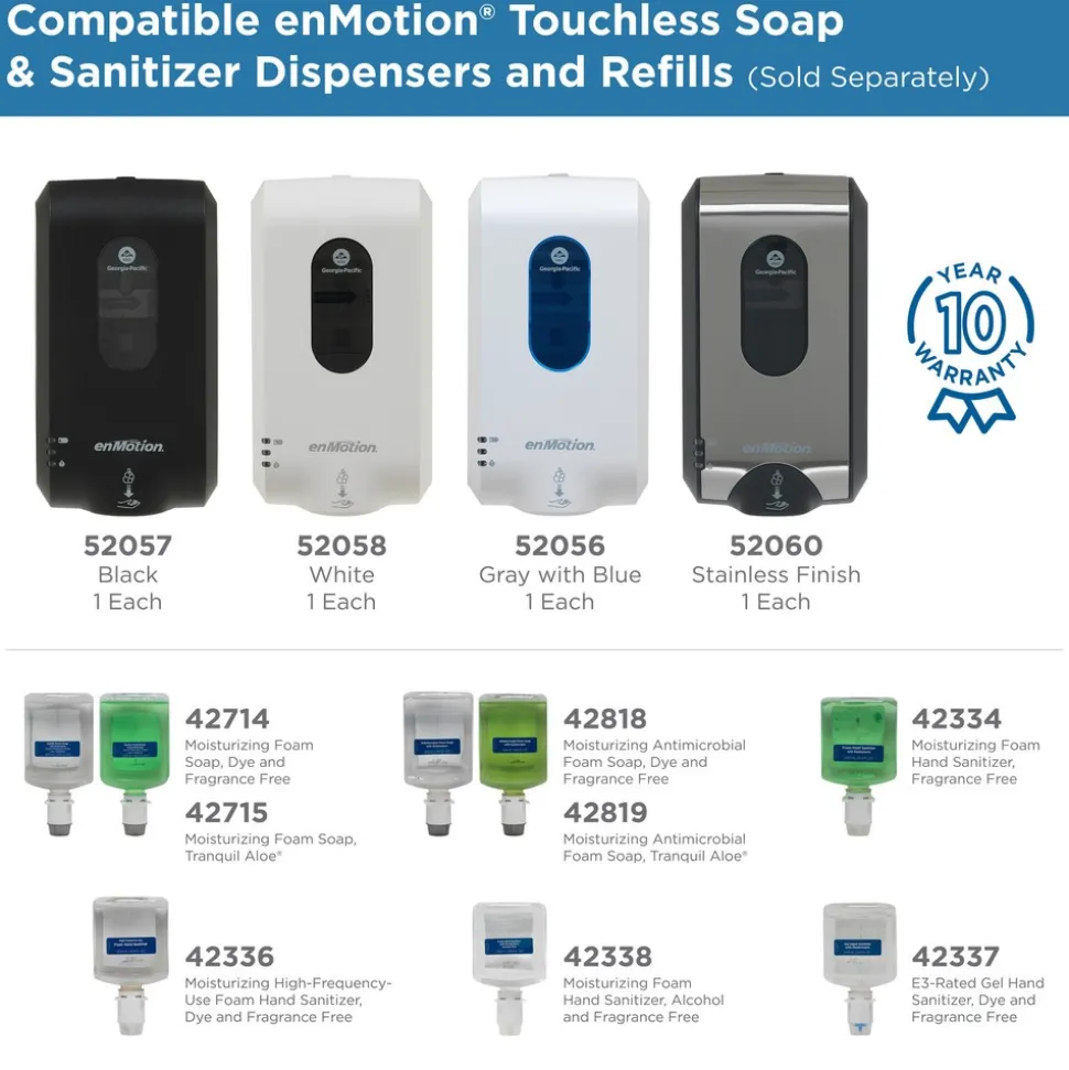Enmotion Gen2 Automated Touchless Soap & Sanitizer Dispenser, Black