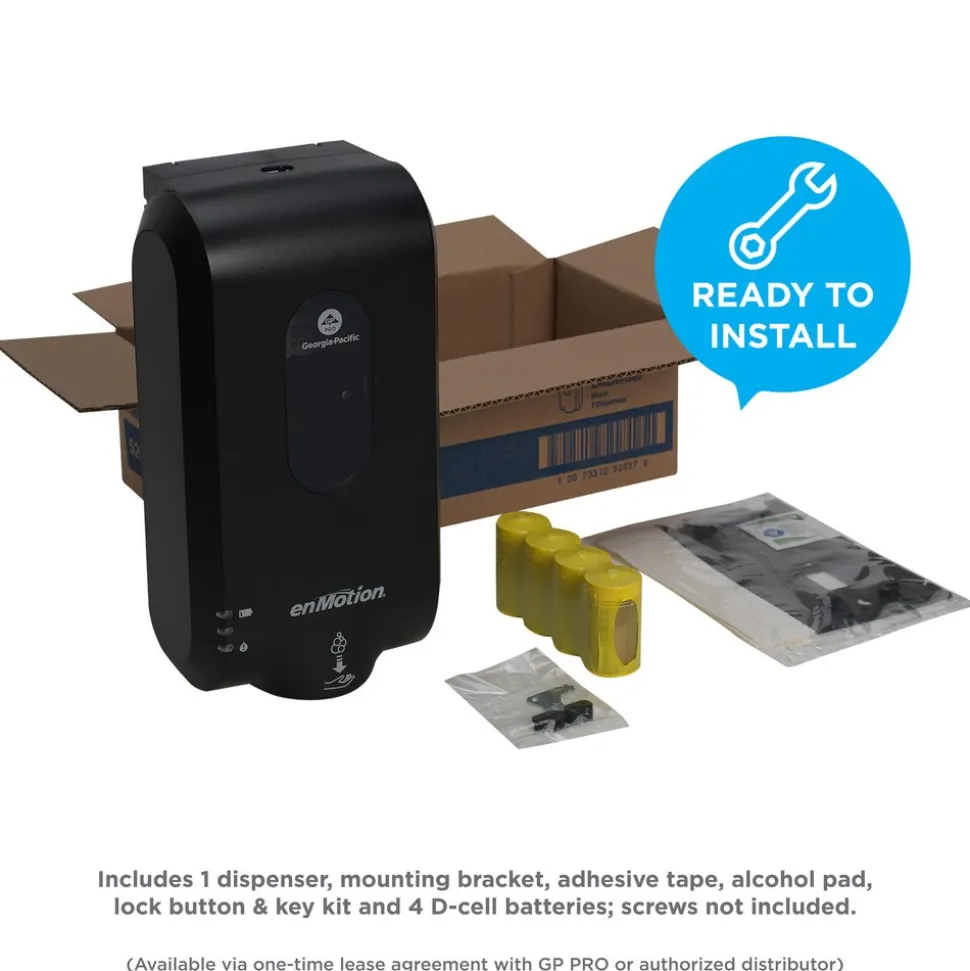 Enmotion Gen2 Automated Touchless Soap & Sanitizer Dispenser, Black