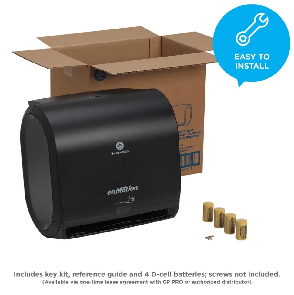 Enmotion Impulse 10" 1-Roll Automated Touchless Paper Towel Dispenser, Black