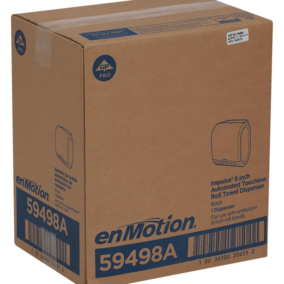 Enmotion Impulse 8" 1-Roll Automated Touchless Paper Towel Dispenser, Black