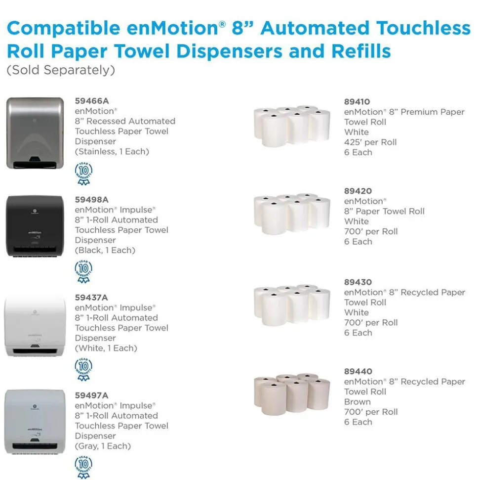 Enmotion Impulse 8" 1-Roll Automated Touchless Paper Towel Dispenser, Black