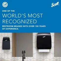 Essential Automatic Hard Roll Towel Dispenser, Black, for Purple Core Scott Roll Towels, 12.70