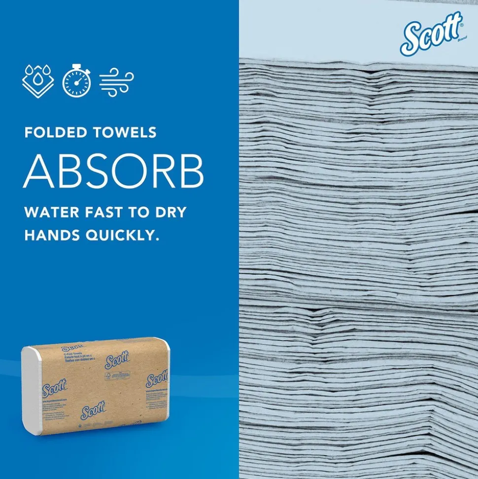 Essential C-Fold Paper Towels (01510), with Fast-Drying Absorbency Pockets™, White