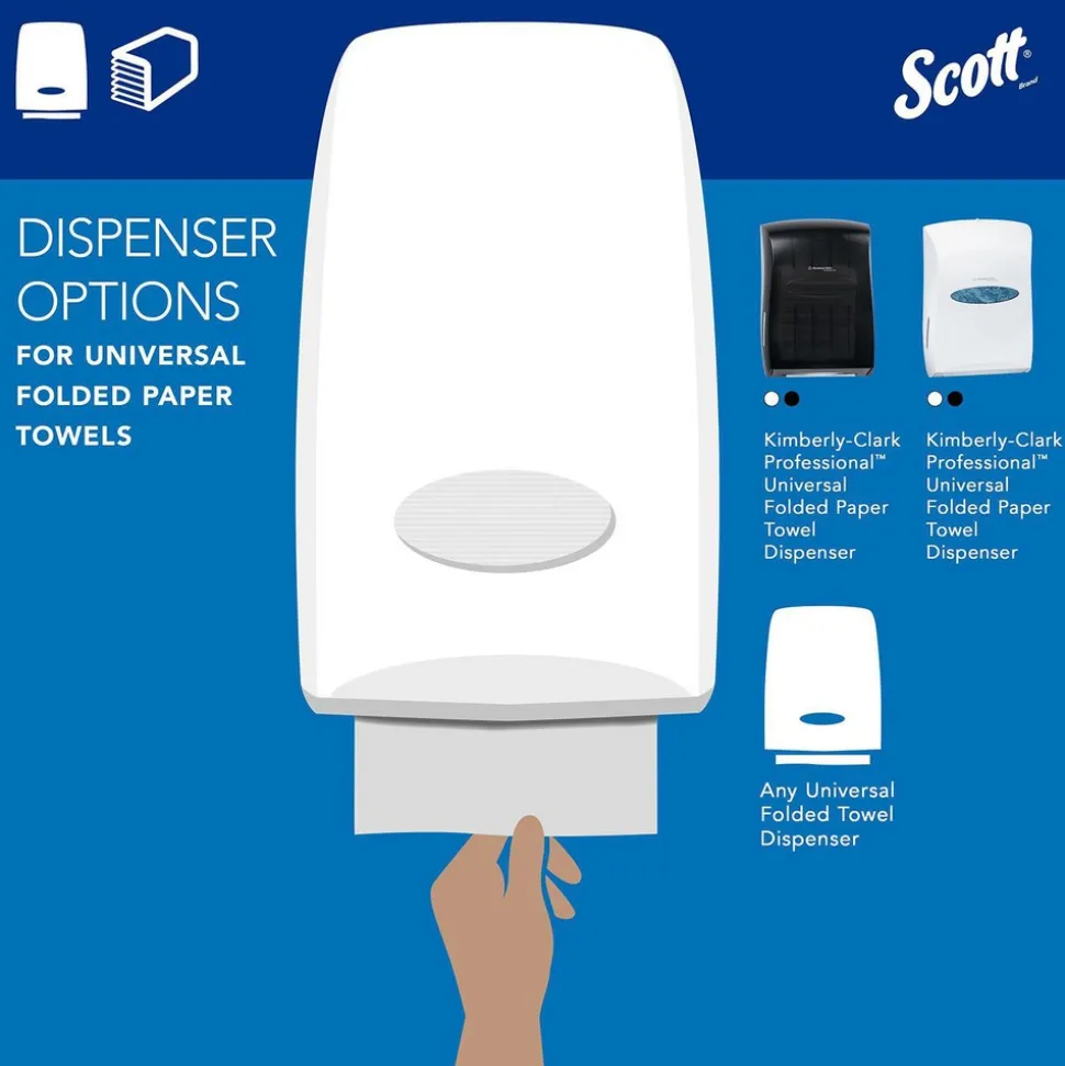 Essential C-Fold Paper Towels (01510), with Fast-Drying Absorbency Pockets™, White