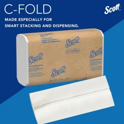Essential C-Fold Paper Towels (01510), with Fast-Drying Absorbency Pockets™, White