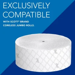 Essential Coreless Jumbo Roll Toilet Paper Dispenser, 2 Roll Capacity, Black, 20.1" x 10.9" x 5.9"