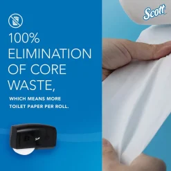 Essential Coreless Jumbo Roll Toilet Paper Dispenser, 2 Roll Capacity, Black, 20.1