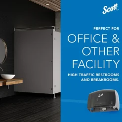 Essential Coreless Jumbo Roll Toilet Paper Dispenser with Stub Roll, Black, 14.25