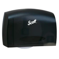 Essential Coreless Jumbo Roll Toilet Paper Dispenser with Stub Roll, Black, 14.25