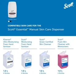 Essential High Capacity Manual Skin Care Dispenser, White, 1.0 L Capacity, 4.85