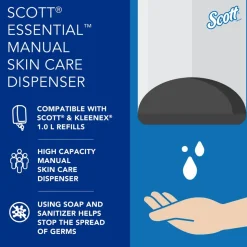 Essential High Capacity Manual Skin Care Dispenser, White, 1.0 L Capacity, 4.85