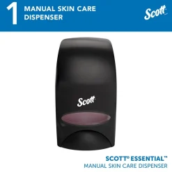 Essential High Capacity Manual Skin Care Dispenser, Black, 1.0 L Capacity, 4.85" x 8.36" x 5.43"