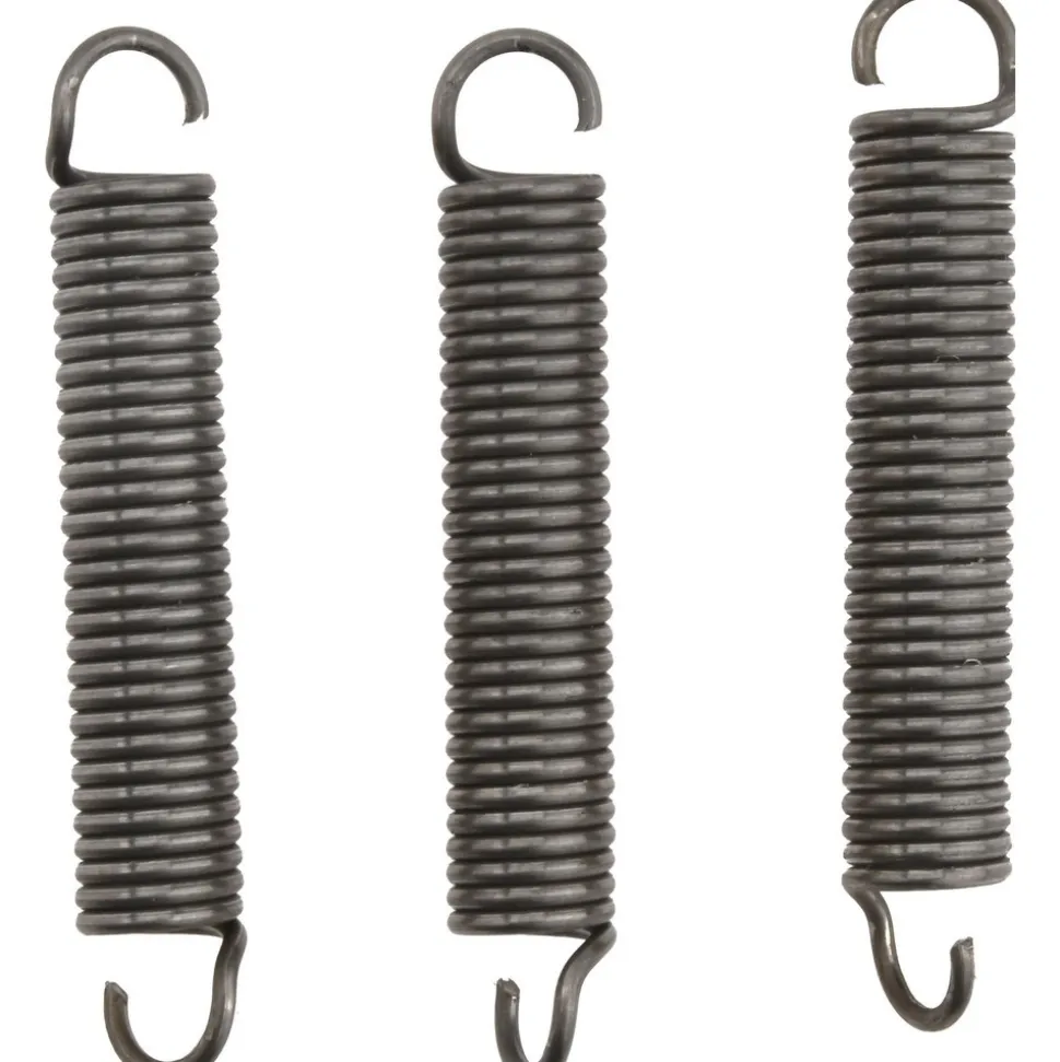 Extension Spring: 3/8" OD, 15.22 lb Max Load, 3.34" Extended Length, 0.055" Wire Dia