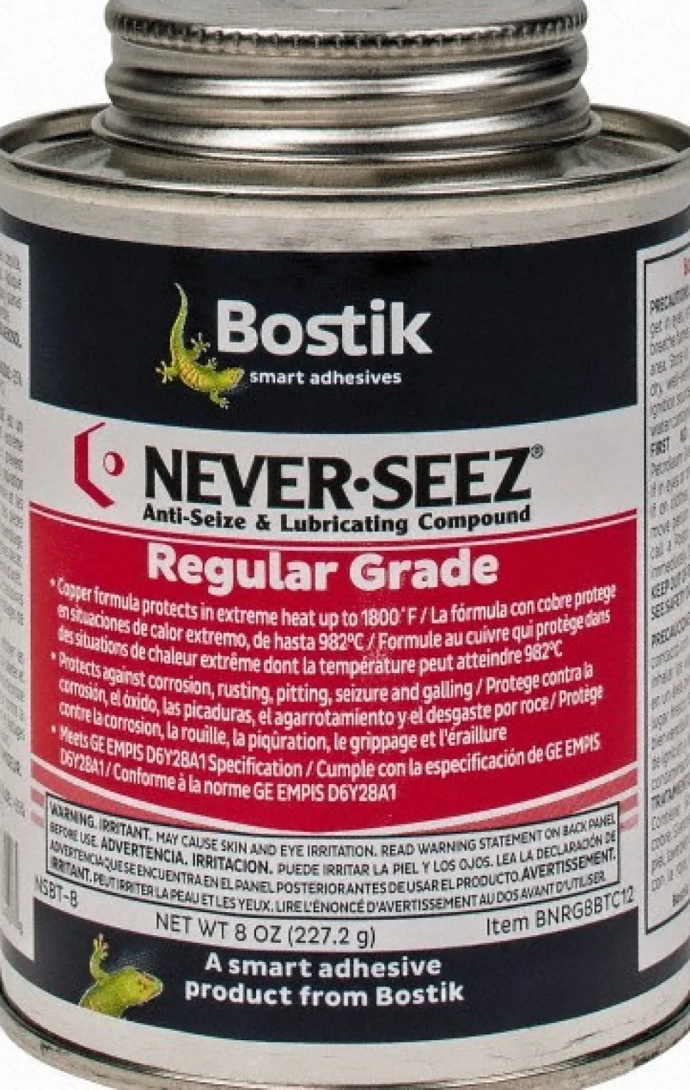 Extreme Pressure Anti-Seize Lubricant: 8 oz Can