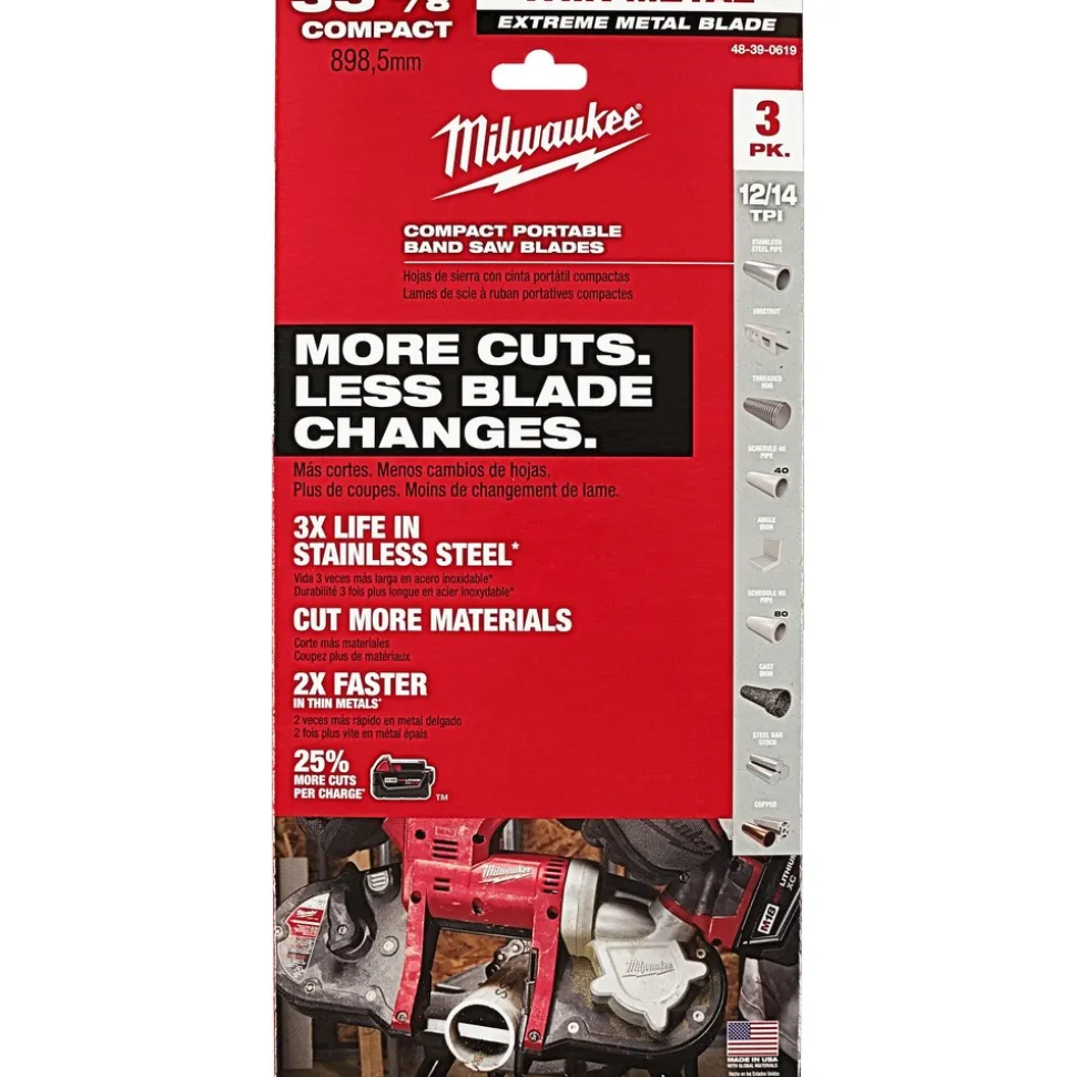 35-3/8" Extreme Thin Metal Compact Band Saw Blade, 3-Pack