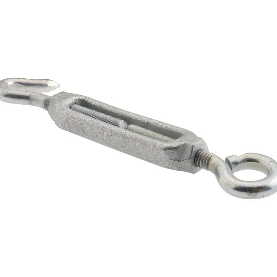 144 (Eye) & 174 (Hook) Lb Load Limit, 3/8" Thread Dia, 2-7/8" Take Up, Malleable Iron Hook & Eye Turnbuckle