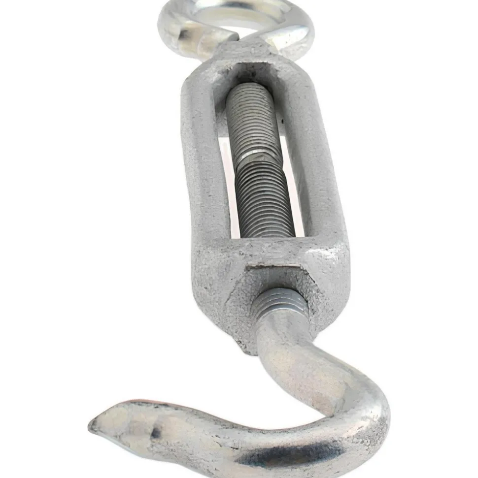 144 (Eye) & 174 (Hook) Lb Load Limit, 3/8" Thread Dia, 2-7/8" Take Up, Malleable Iron Hook & Eye Turnbuckle