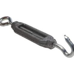 38 (Eye) & 44 (Hook) Lb Load Limit, #10 Thread Dia, 1-1/2" Take Up, Aluminum Hook & Eye Turnbuckle