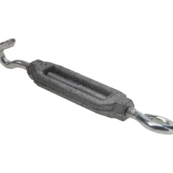 38 (Eye) & 44 (Hook) Lb Load Limit, #10 Thread Dia, 1-1/2" Take Up, Aluminum Hook & Eye Turnbuckle