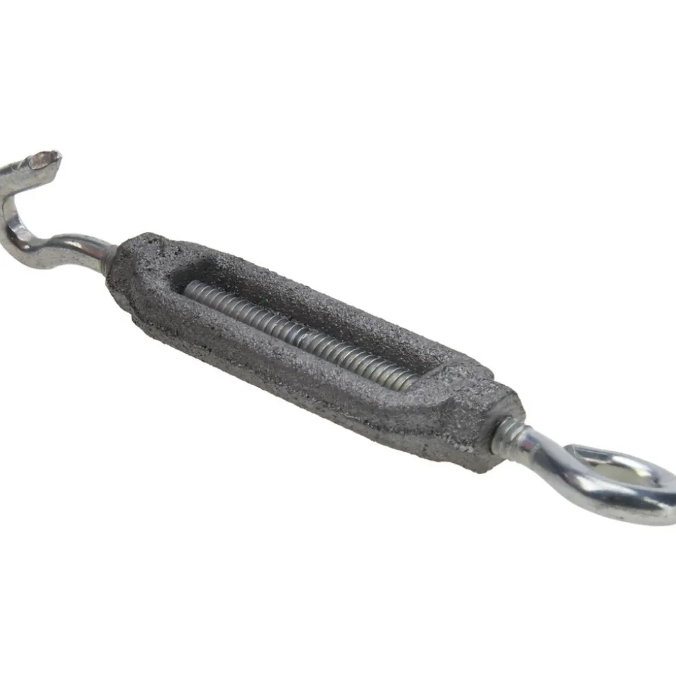 38 (Eye) & 44 (Hook) Lb Load Limit, #10 Thread Dia, 1-1/2" Take Up, Aluminum Hook & Eye Turnbuckle
