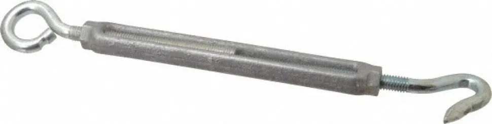 144 (Eye) & 174 (Hook) Lb Load Limit, 3/8" Thread Dia, 2-7/8" Take Up, Aluminum Hook & Eye Turnbuckle