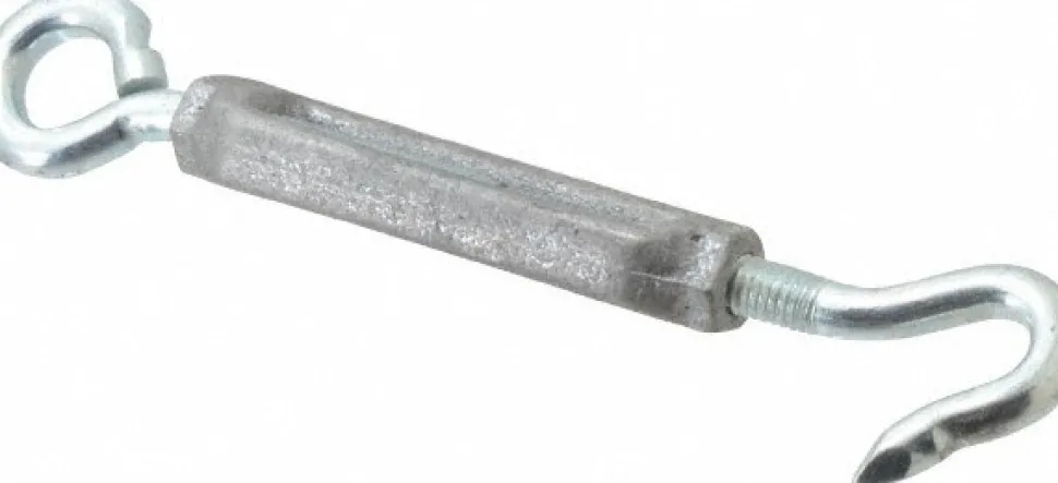 144 (Eye) & 174 (Hook) Lb Load Limit, 3/8" Thread Dia, 2-7/8" Take Up, Aluminum Hook & Eye Turnbuckle