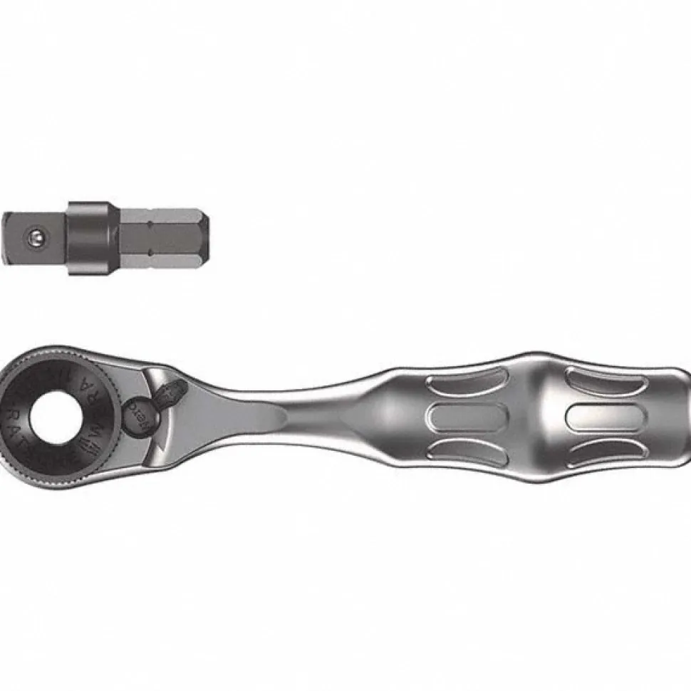 Female Drive Ratchet: 1/4" Drive, Pear Head