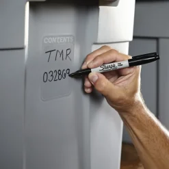 Fine Point Permanent: Jet Black, Solvent-Based, Point Tip
