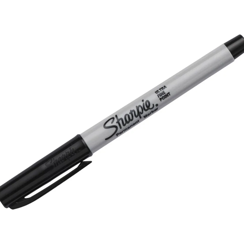 Fine Point Permanent: Jet Black, Solvent-Based, Ultra Fine Tip