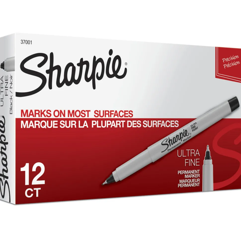 Fine Point Permanent: Jet Black, Solvent-Based, Ultra Fine Tip
